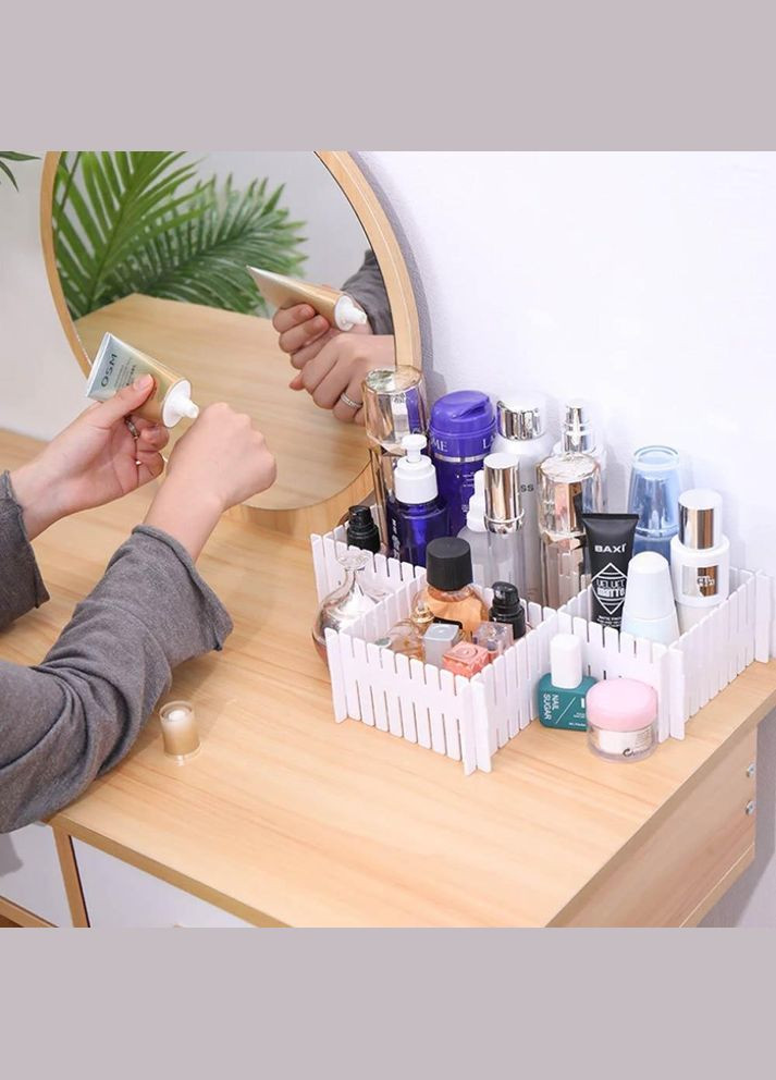 Набор универсальных перегородок для шухляды 4 шт белые (NR0131) No Brand (315885397)