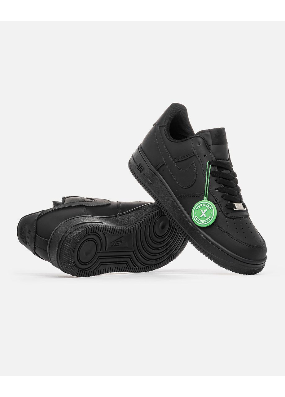 Чорні Осінні чоловічі кросівки Nike Air Force 1 Low 07 Premium Black CW2288 Найк Аир Форс 1