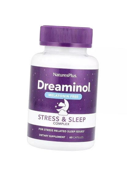 Комплекс для міцного сну, Dreaminol Stress and Sleep Complex Melatonin Free, 60капс (71375057) Nature's Plus (361308410)
