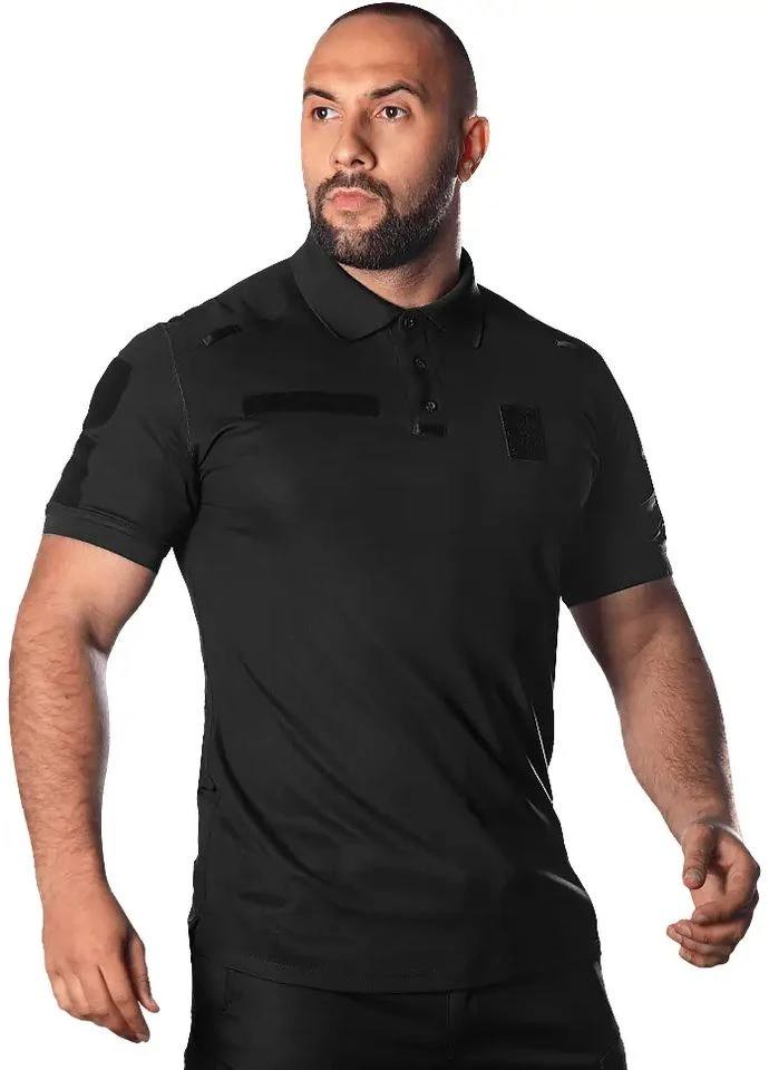 Черная теннис поло paladin 2.0 coolpass pique t black Camotec