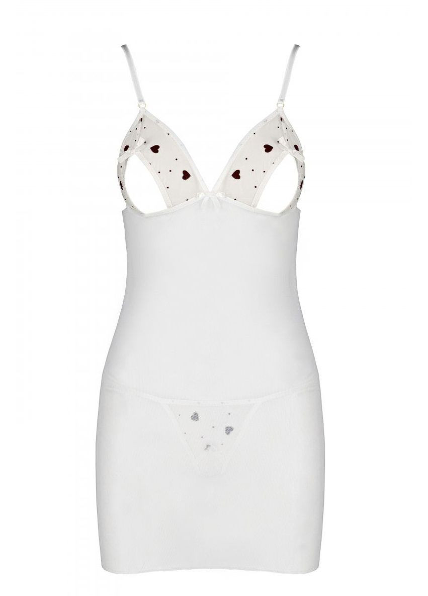 Рубашка с вырезами на груди + стринги LOVELIA CHEMISE white S – M- Passion (297587348)