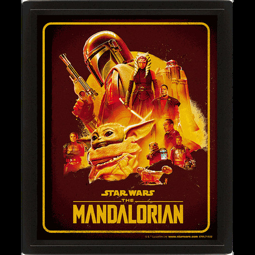 3D постер у рамі "Зоряні Війни: Мандалорець" (pat-104241) Pyramid International (334325543)