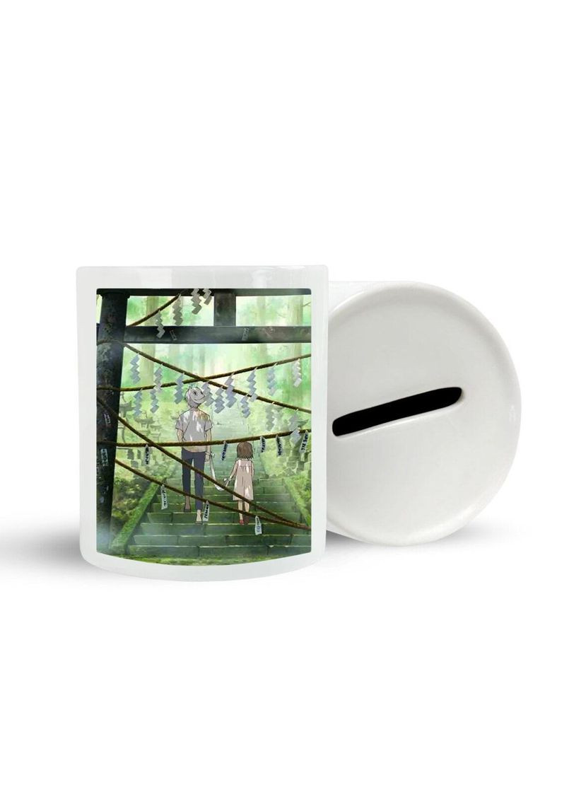 Скарбничка, копілка для грошей Аніме В ліс де мерехтять світчлячки #0001 біла керамічна No Brand (315044023)