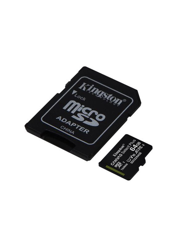 Карта памяти MicroSDXC 64GB UHS-I Class 10 Canvas Select Plus R100MB/s + SD-адаптер (SDCS2/64GB) Kingston (336956088)