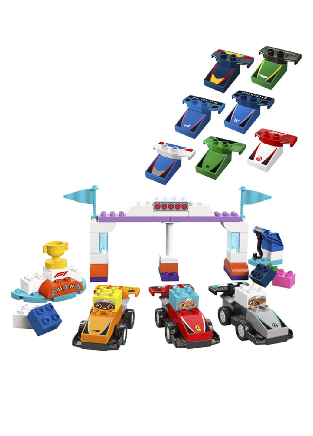 Конструктор DUPLO Автомобілі для перегонів і пілоти команд Формули-1 колір різнокольоровий CB-00271840 Lego (319114549)