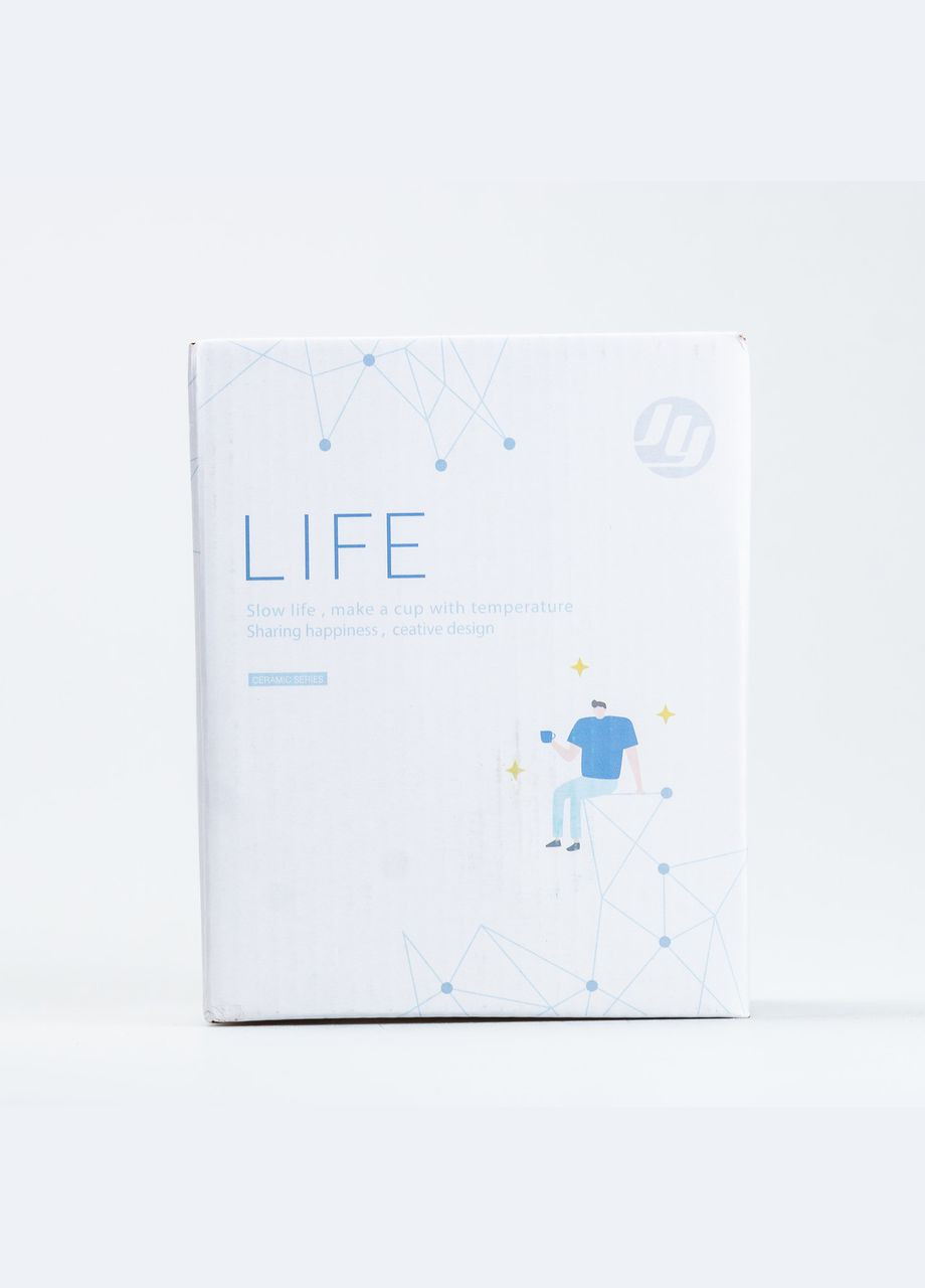 Чашка керамическая 500 мл с крышкой Желтая TS Kitchen (315637165)