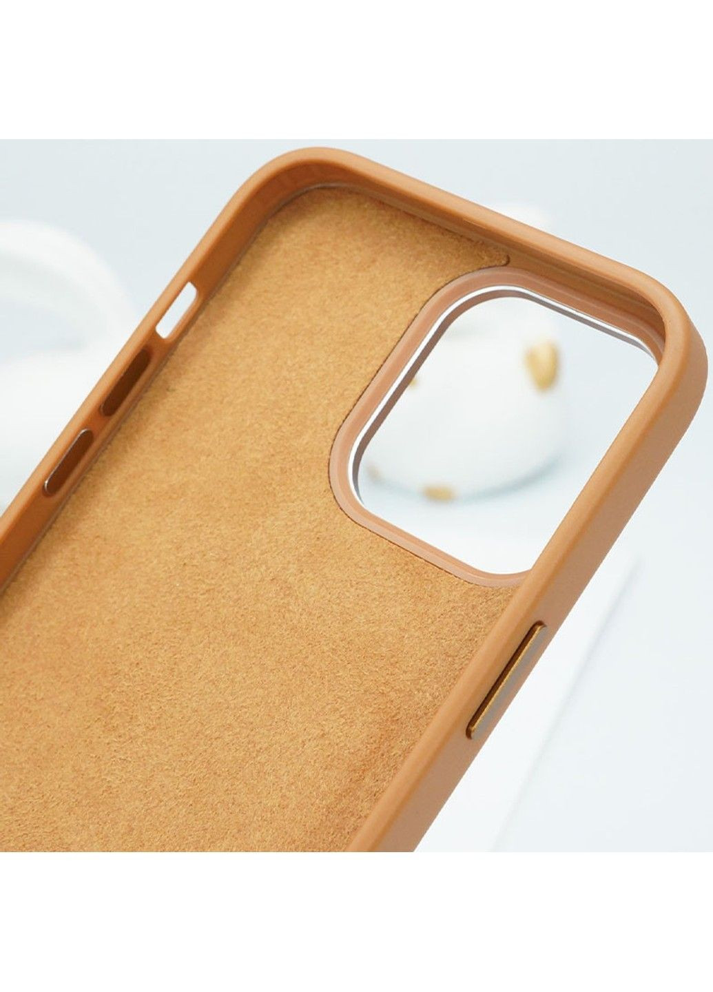 Кожаный чехол Bonbon Leather Metal Style with MagSafe для Apple iPhone 13 Pro Max (6.7") Epik (292314636)