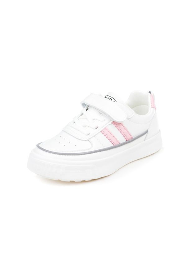 Белые всесезонные кроссовки Fashion L3521 біло-рожеві (31-37)