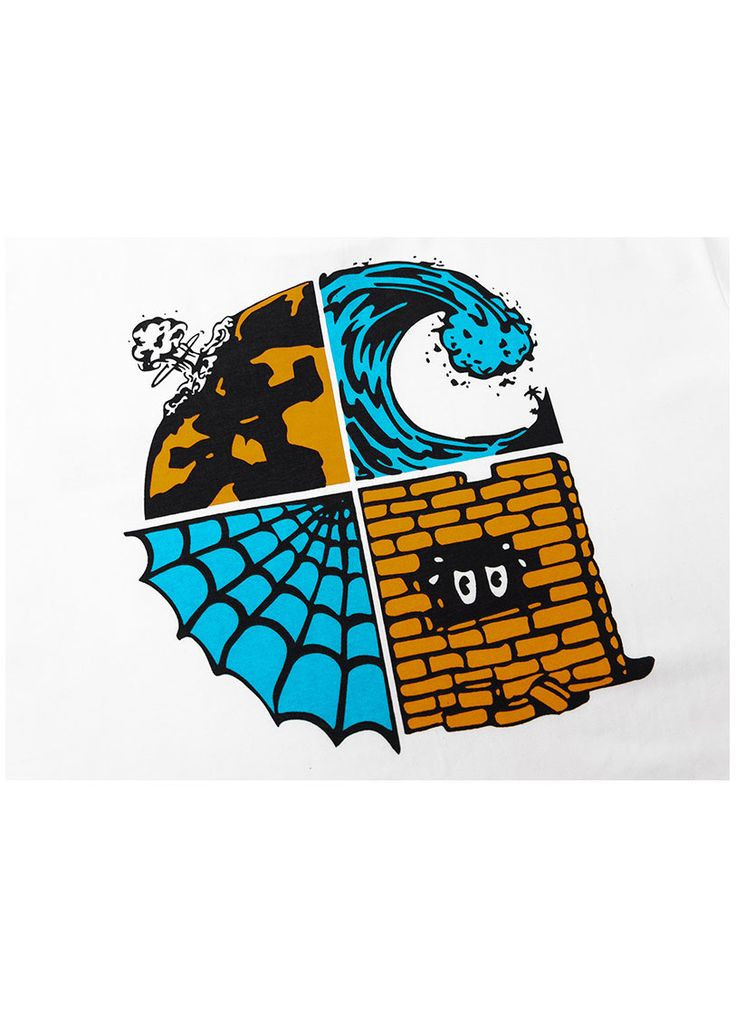 Черная футболка белая Carhartt Wastelands White Tee Mens