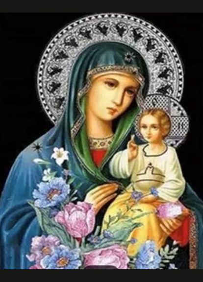 Алмазная мозаика 30*40 см со стразами на подрамнике икона Неувядающий цвет Josef Otten (317259713)