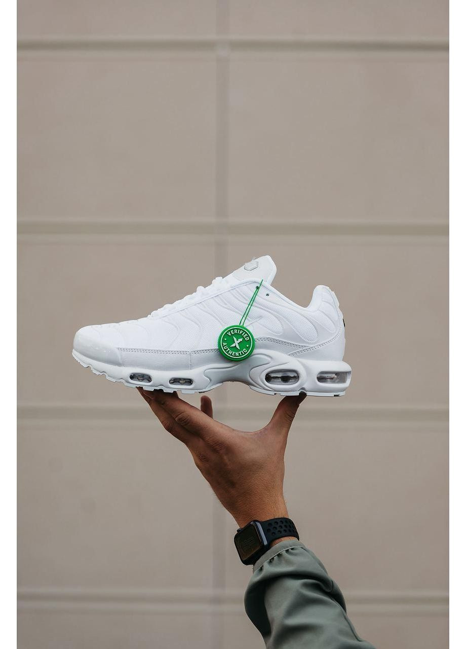Білі Осінні кросівки чоловічі nike air max tn full white найк аір макс тн плюс No Brand