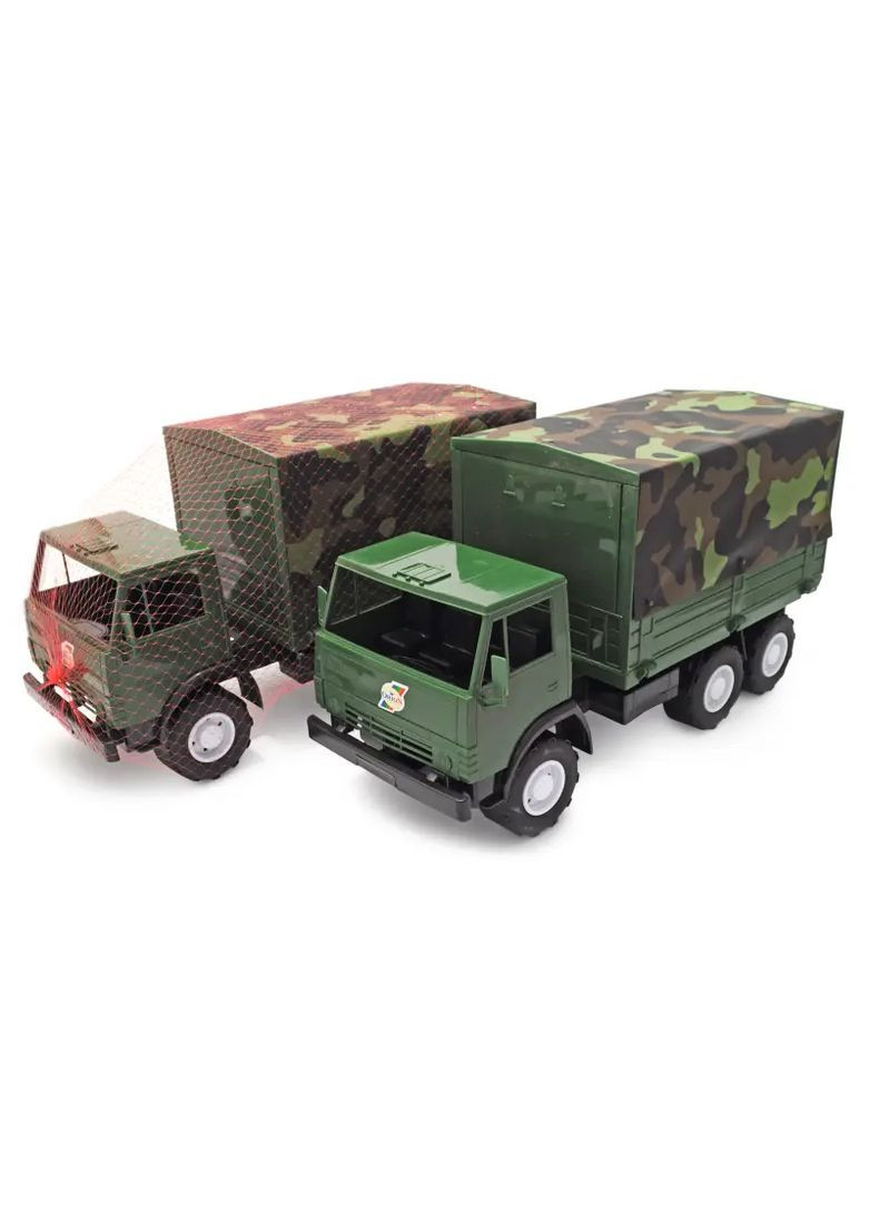 Игрушечный военный грузовик Камаз Х2 тент пластик в ассортименте 884 Оріон Укр1489 (370652143)