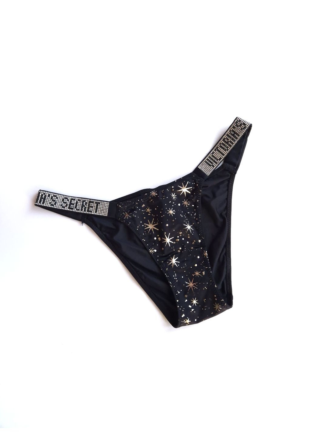 Трусики женские с золотистыми звездами и стразами Victoria's Secret (324069345)