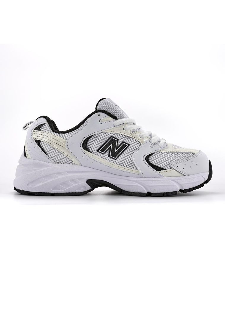 КРОССОВКИ ЖЕНСКИЕ NEW BALANCE 530 WHITE BLACK LOGO V2 НЬЮ БЕЛАНС 530 No Brand чёрные демисезоны (367171962)