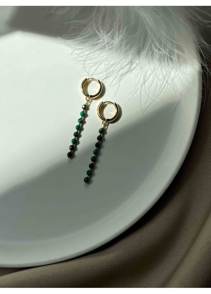 Сережки з малахітом 5480 LeBijou (367580748)