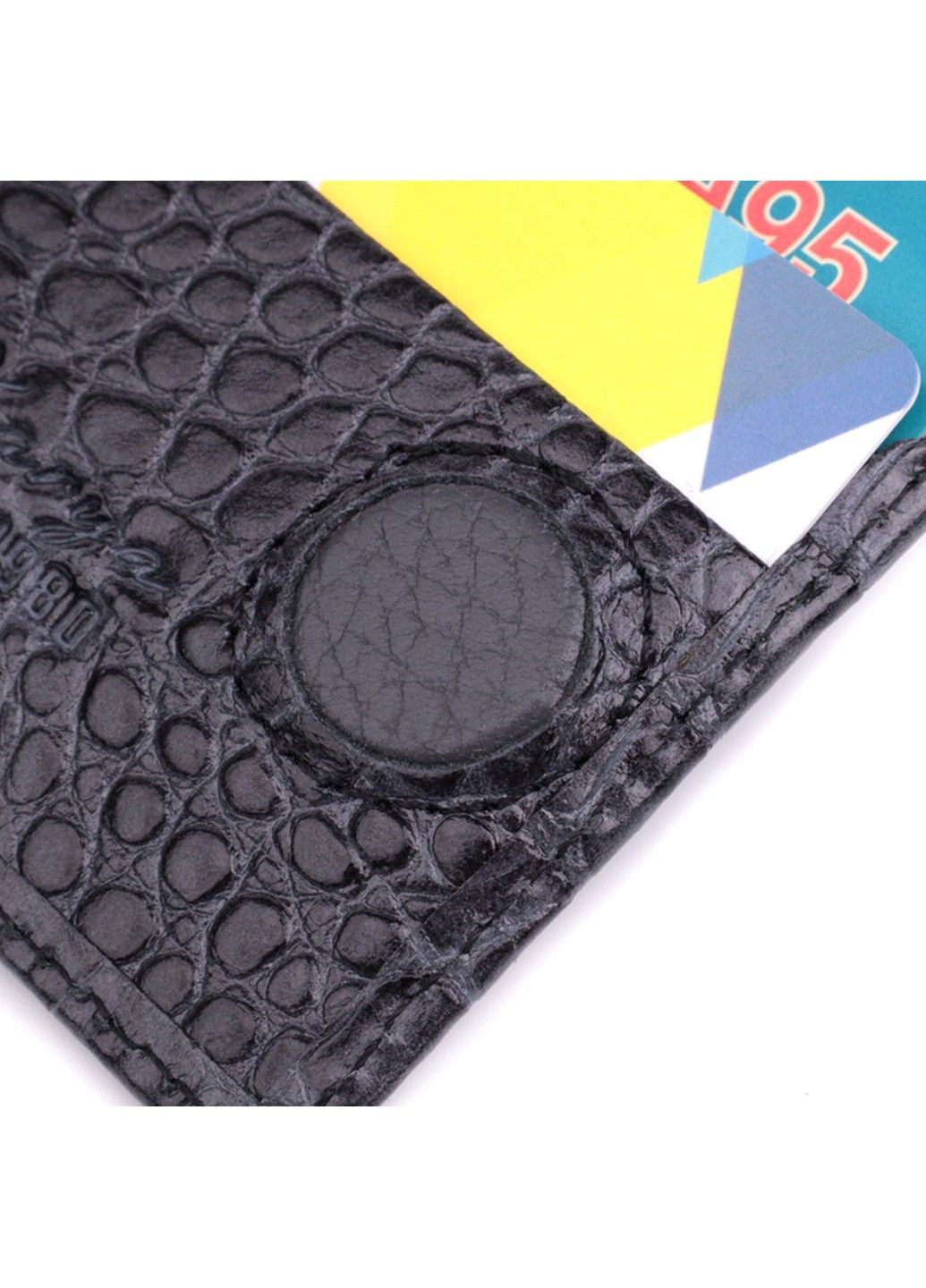 Практичний чоловічий гаманець-затиск із натуральної шкіри 22851 Сірий Karya (318823553)