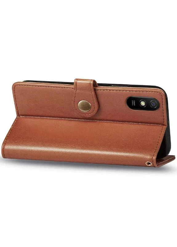 Чехол-книжка для Xiaomi Redmi 9A Gallant (PU) искусственная кожа коричневый с подставкой 15х7,5 см No Brand Gallant (PU) (402064767)