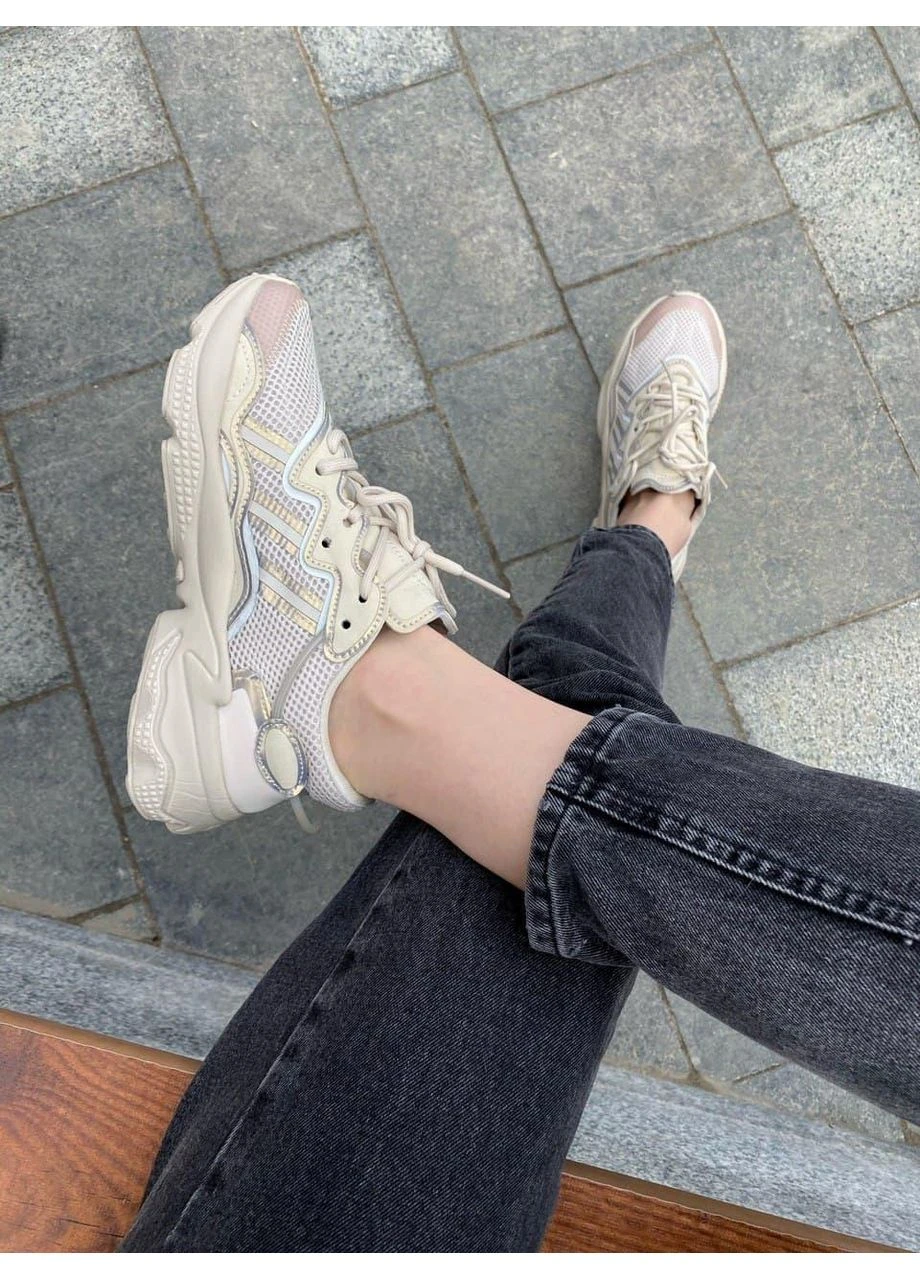 Бежевые летние кроссовки adidas ozweego adiprene pride beige 6 адидас озвиго No Brand