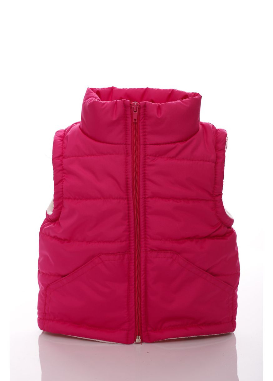 Жилетка на флісі для дівчинки з кишенями малинова 110 см (45023) BABYKROHA (297200795)