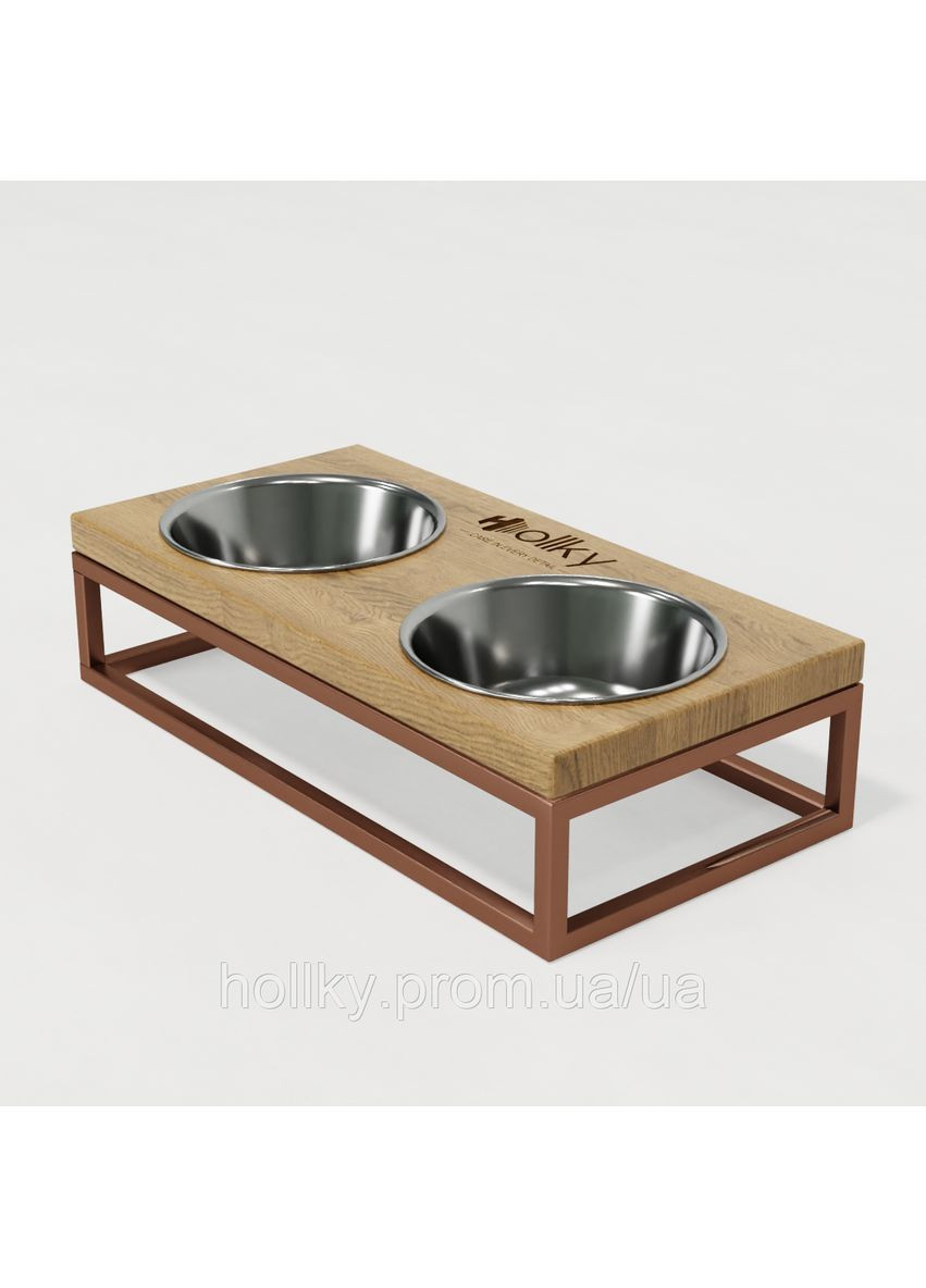 Миски на подставке для маленьких собак и кошек Base S (2×0,45 л) BS-36187-GLNT Hollky (365652698)