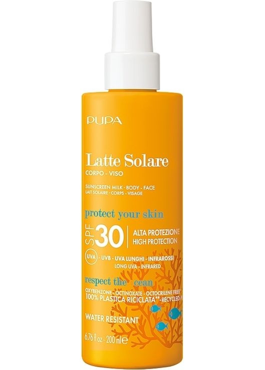 Солнцезащитное молочко для лица и тела Sunscreen Milk High Protection SPF 30 200ml (1176234-145164) Pupa (368630790)
