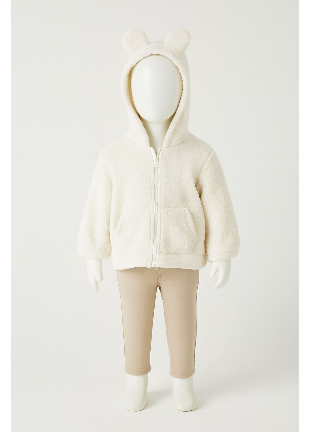 Молочна дитяча курточка тедді No Brand