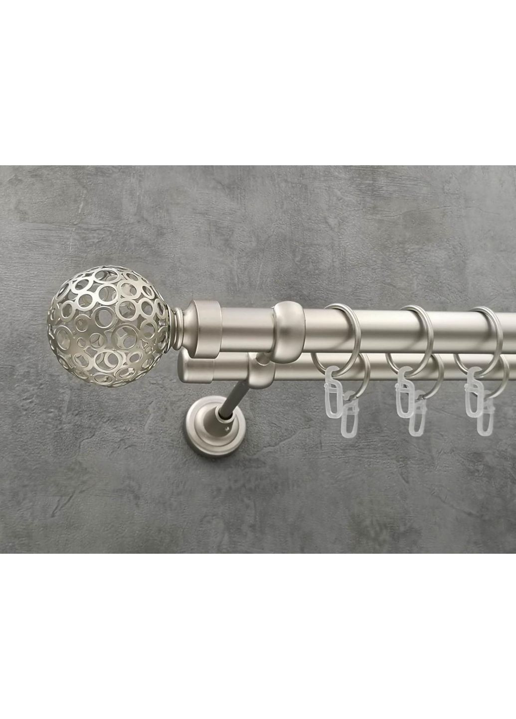 Карниз Савона гладка штанга подвійний відкритий 25/19 мм 320 см Сатин Quadrum (352781750)