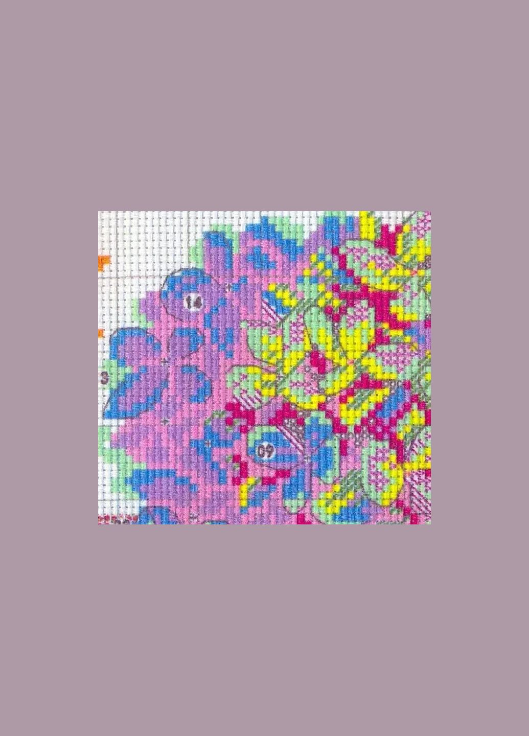 Набор для вышивания по нанесённой на канву схеме "Hydrangea and figs".AIDA 14CT printed, 26*31 см Joy Sunday (313613097)