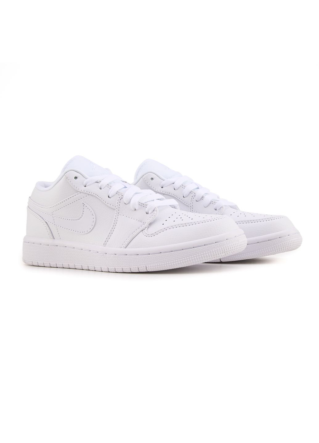 КРОССОВКИ ЖЕНСКИЕ NIKE AIR JORDAN RETRO 1 LOW FULL WHITE НАЙК АИР ДЖОРДАН No Brand белые демисезоны (368885917)