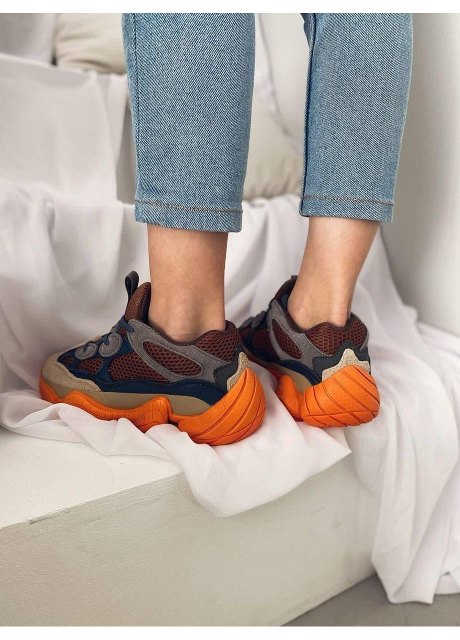 КРОСІВКИ ЖІНОЧІ ADIDAS YEEZY BOOST 500 ENFLAME АДІДАС ІЗІ БУСТ No Brand коричневі демісезони (367174009)