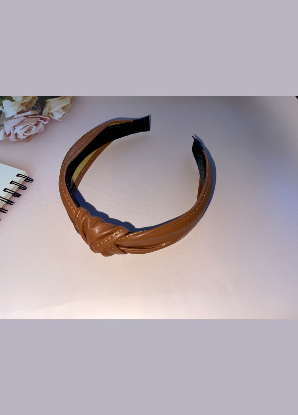 Жіночий обруч - чалма обідок з еко-шкіри для волосся Oxa Hand Made (330619091)