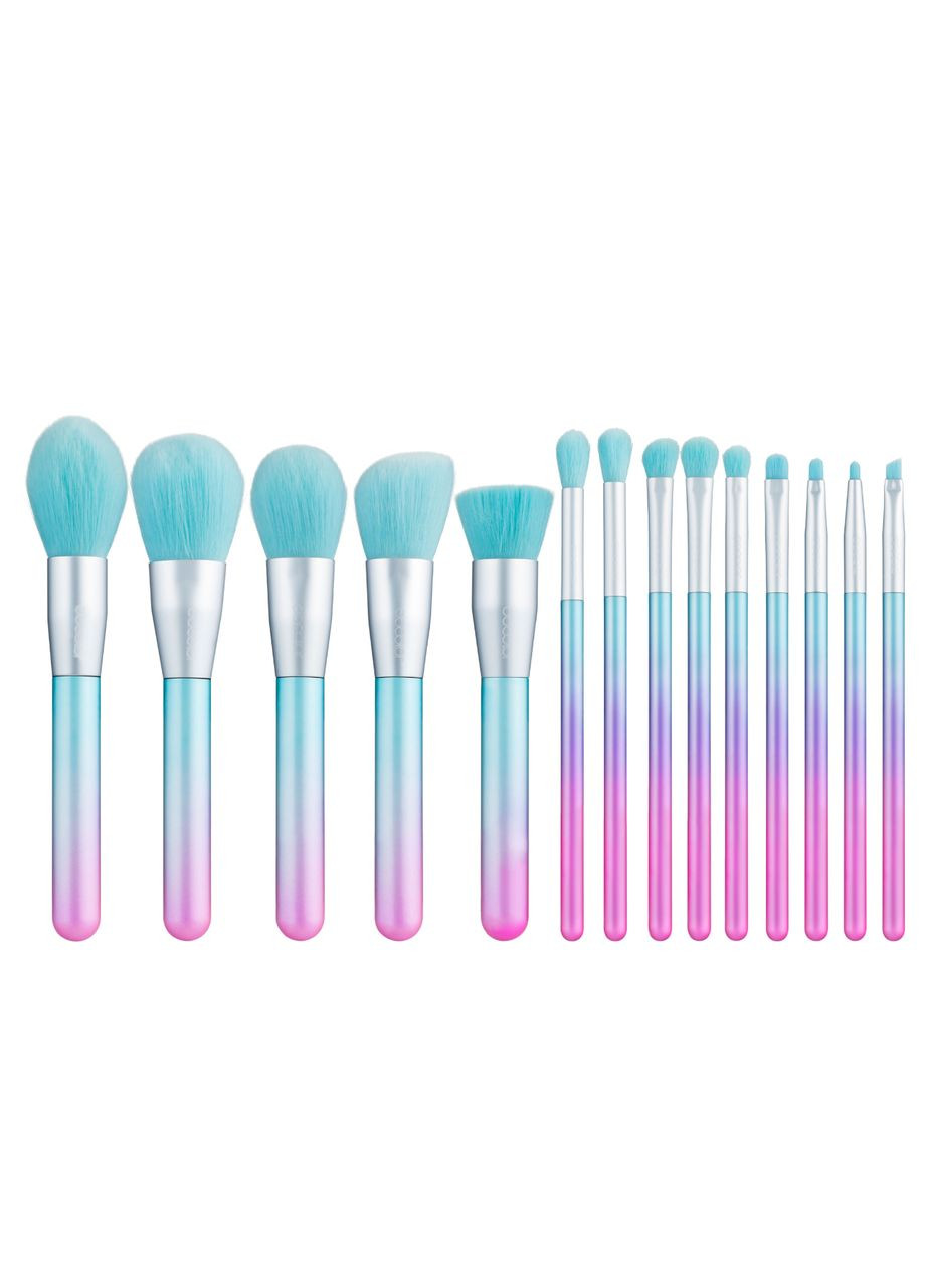 Набір пензлів для макіяжу Breathing Crystal T1407 (14 шт) DOCOLOR (338426638)