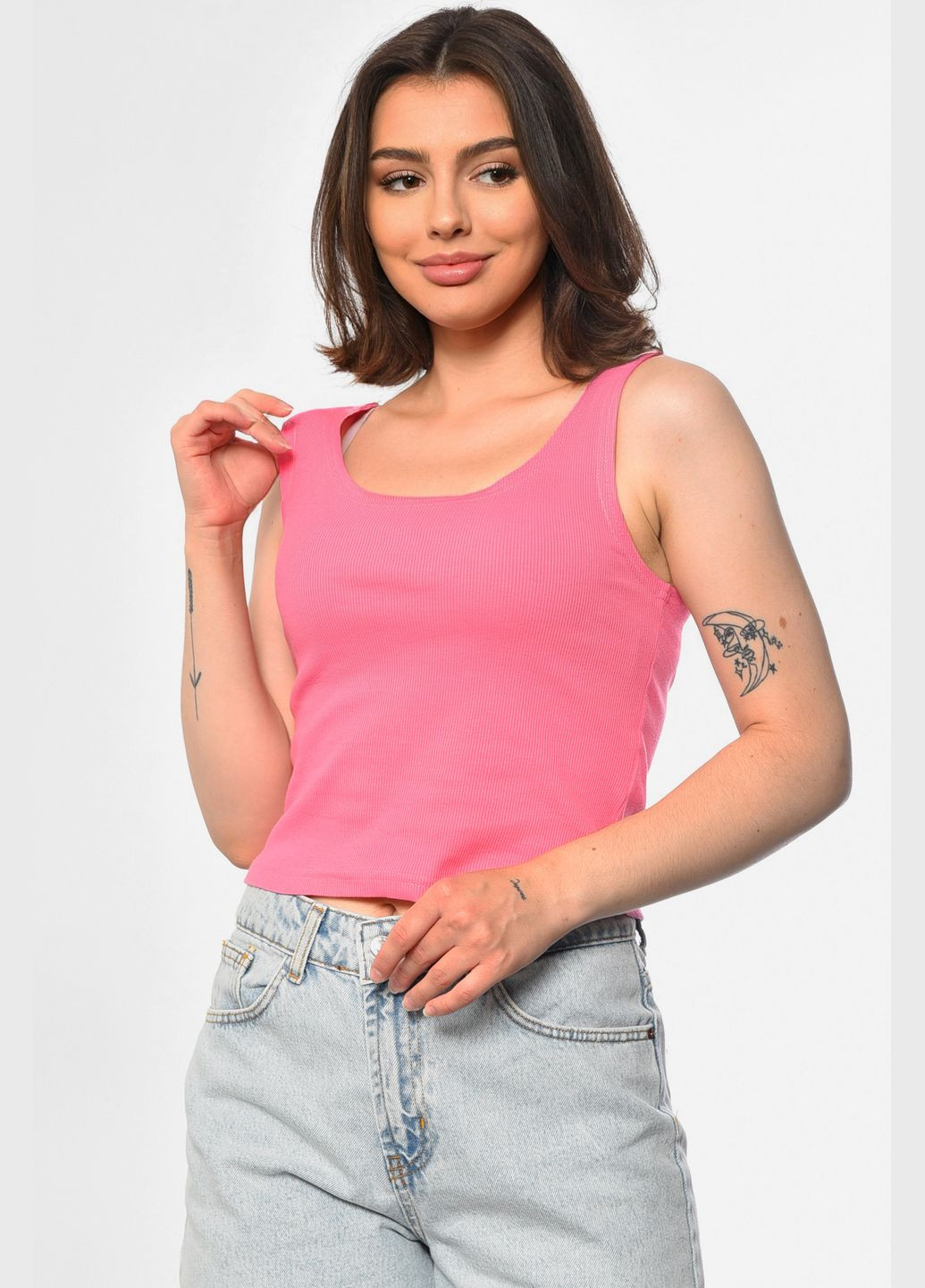 Майка жіноча рожевого кольору Let's Shop — 297437683