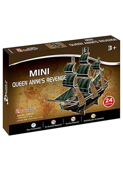 Пазл Cubic Fun 3D Корабль Месть Королевы Анны серия мини (S3031h) CubicFun 3D Корабель Помста Королеви Анни серія міні (366070360)