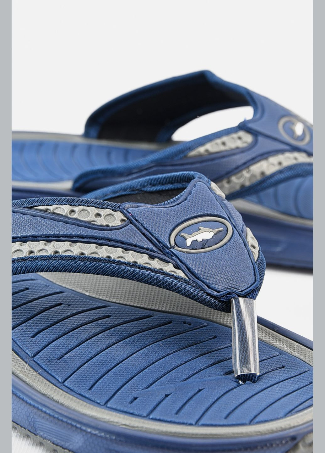 В`єтнамки підліткові для хлопчика темно-синього кольору з сірими вставками Let's Shop (315876370)