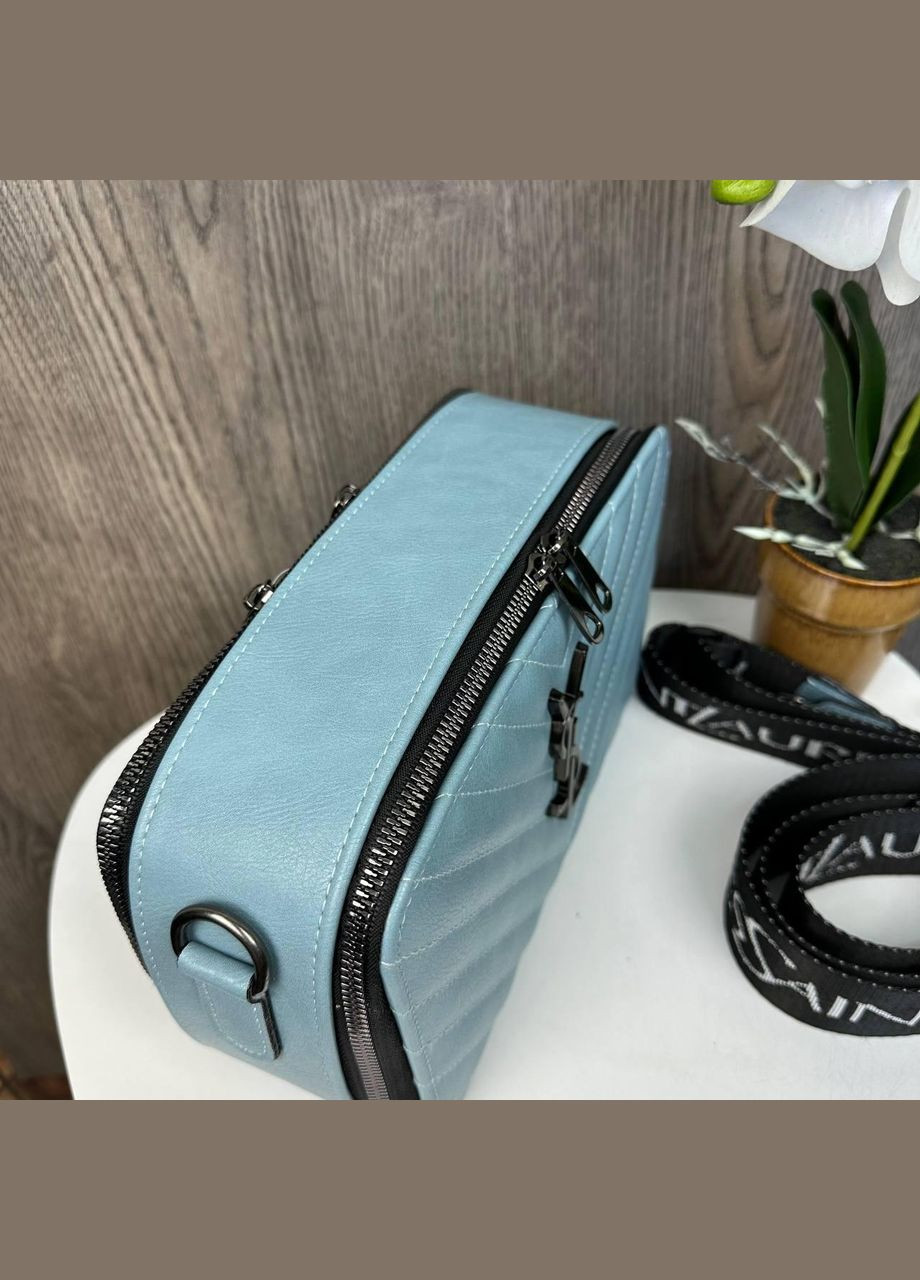 Стильна жіноча міні сумочка каркасна стьобана Блакитний No Brand (298996940)