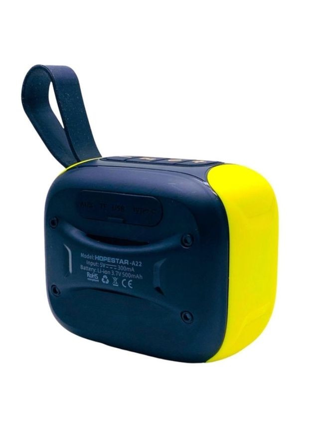 Колонка беспроводная A22 5 вт портативная акустика черная с жёлтым Hopestar (311481314)