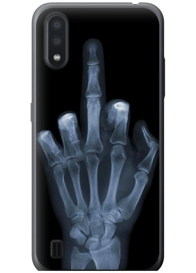 Силіконовий чохол 'Рука через рентген' для Endorphone Samsung Galaxy A01 A015F (379756003)