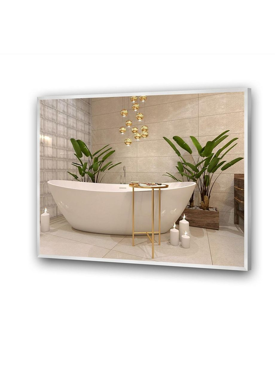 Зеркало в тонкой алюминиевой раме Melaniya GOLD 1000x800x20 мм Seria A (372649000)
