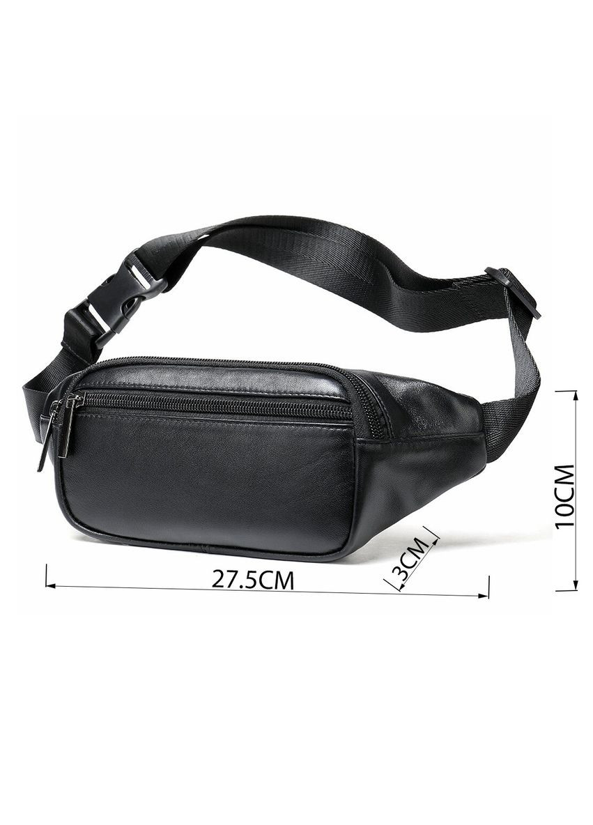 Бананка из кожи 14999 Черная Vintage (298569954)