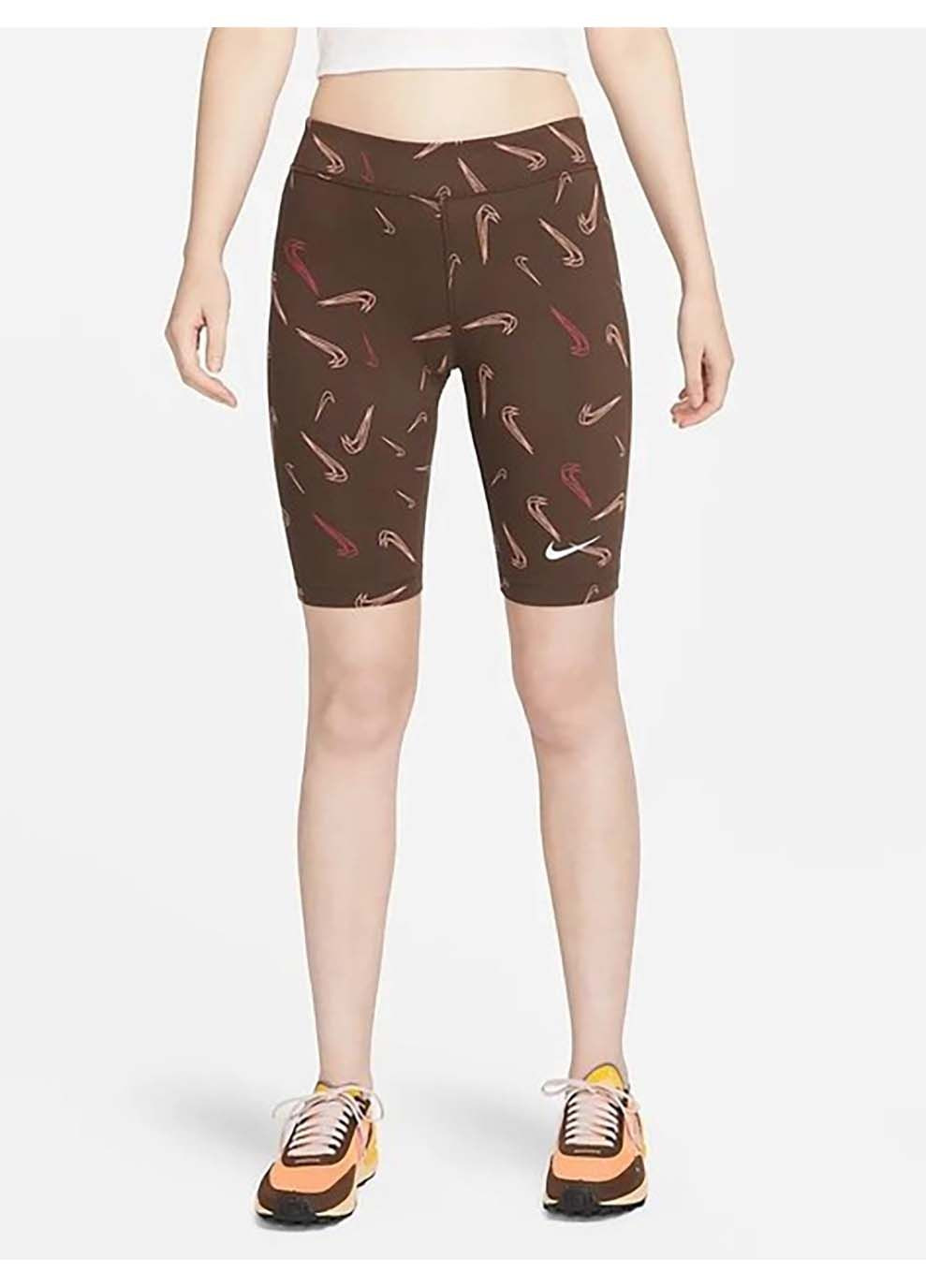 Лосини Nike W NSW SHORT AOP PRNT коричневий Жін adidas (302210675)