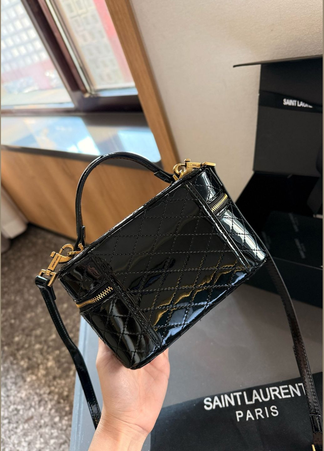 Жіноча сумка YSL 6045 крос-боді чорна No Brand (314540102)