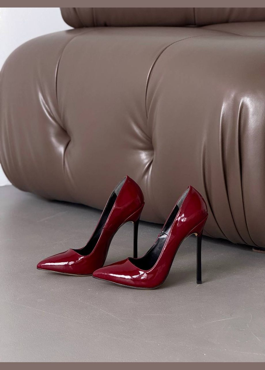 No Brand Стильні жіночі туфлі бордовий з, — всесезон (316609093)