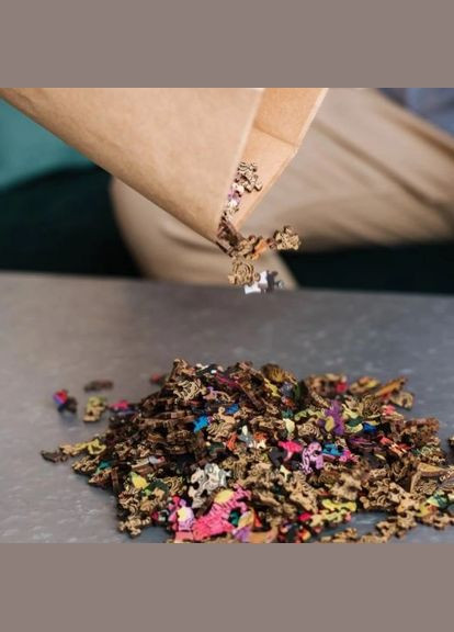 Пазли дерев'яні Wood craft Дикі кішки в джунглях, (500+1 елм.) 20152 () Trefl (328946578)