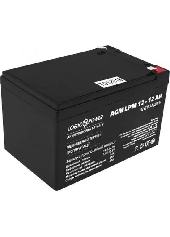Аккумулятор для ИБП LPM 12В 12Ач (6550) LogicPower (399288300)