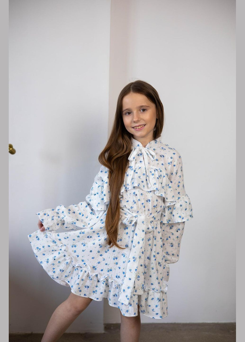 Белое платье подростовкое из муслина IRmAS (328597173)