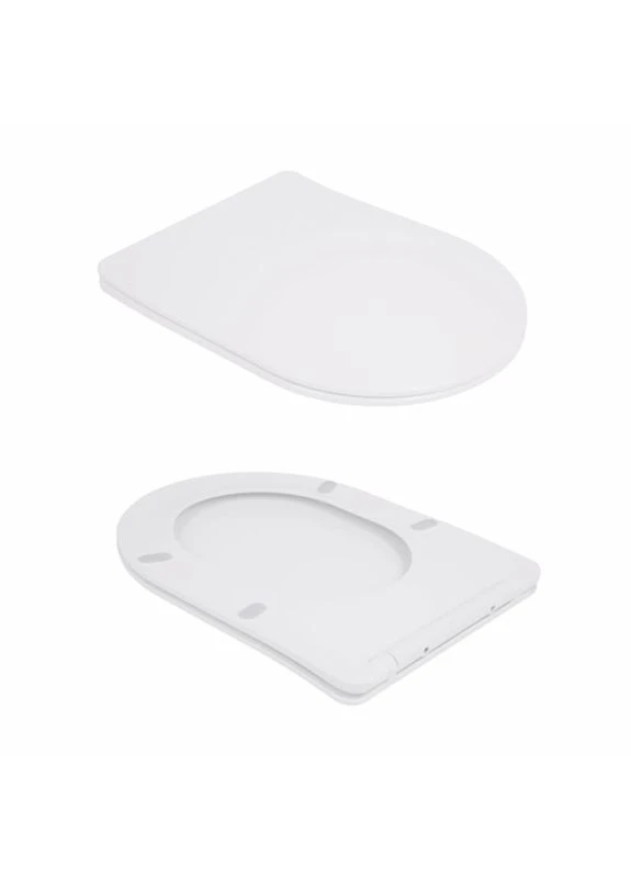Унітаз підлоговий Robin New Ultra Quiet безобідковий із сидінням Soft-close WHITE QT13226083AW Qtap (392429536)