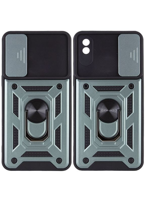 Ударостійкий чохол Camshield Serge Ring для Xiaomi Redmi 9A Green No Brand (340063945)