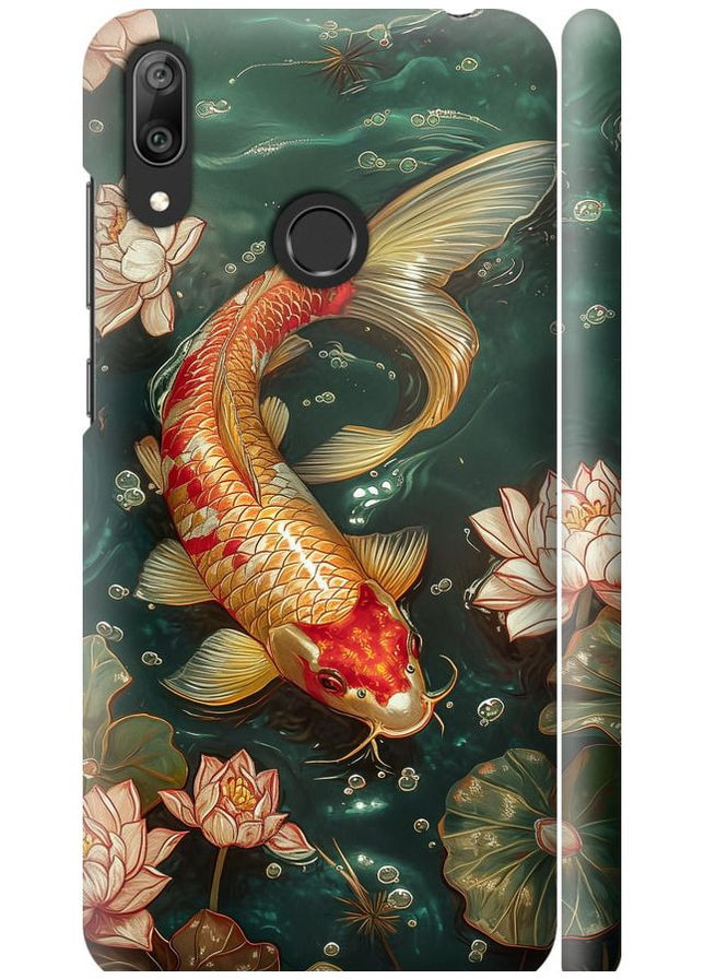 3D пластиковый матовый чехол 'Мелодия Лотоса' для Endorphone Huawei Y7 2019 (291127594)