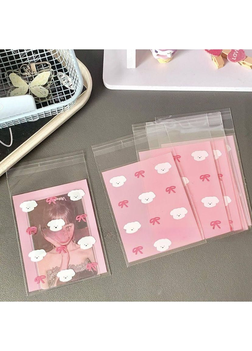 Прозорі пакетики з песиками та бантиками, подарункові гарні пакетики з бантиками 50 шт 13*8.5см No Brand (366890507)